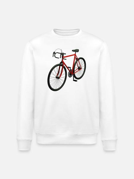 Retro Rennrad - Stanley/Stella Unisex Bio-Sweatshirt ROLLER - Weiß