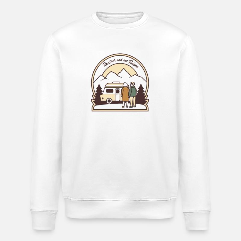 Ruhiger Caravanurlaub im Gebirge - Stanley/Stella Unisex Bio-Sweatshirt ROLLER - Weiß