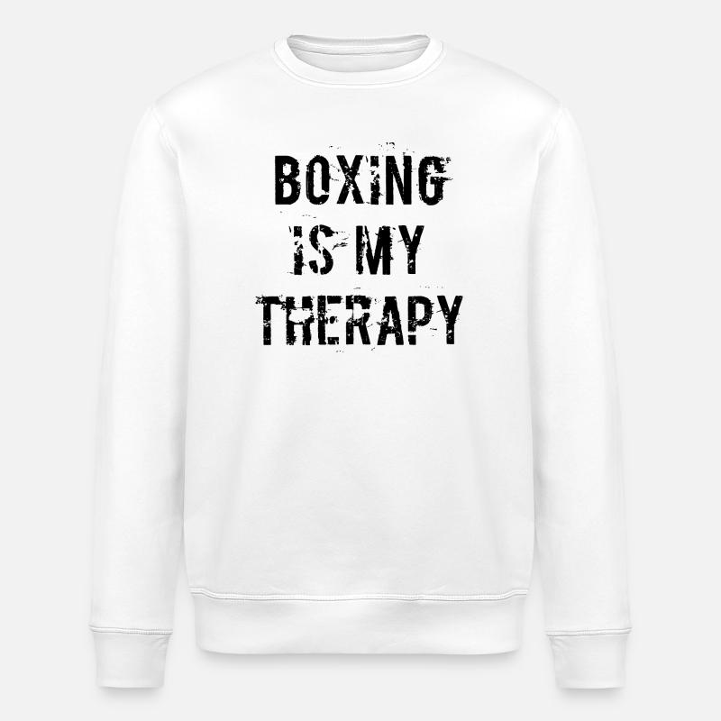 Boxing Is My Therapy - Stanley/Stella Unisex Bio-Sweatshirt ROLLER - Weiß