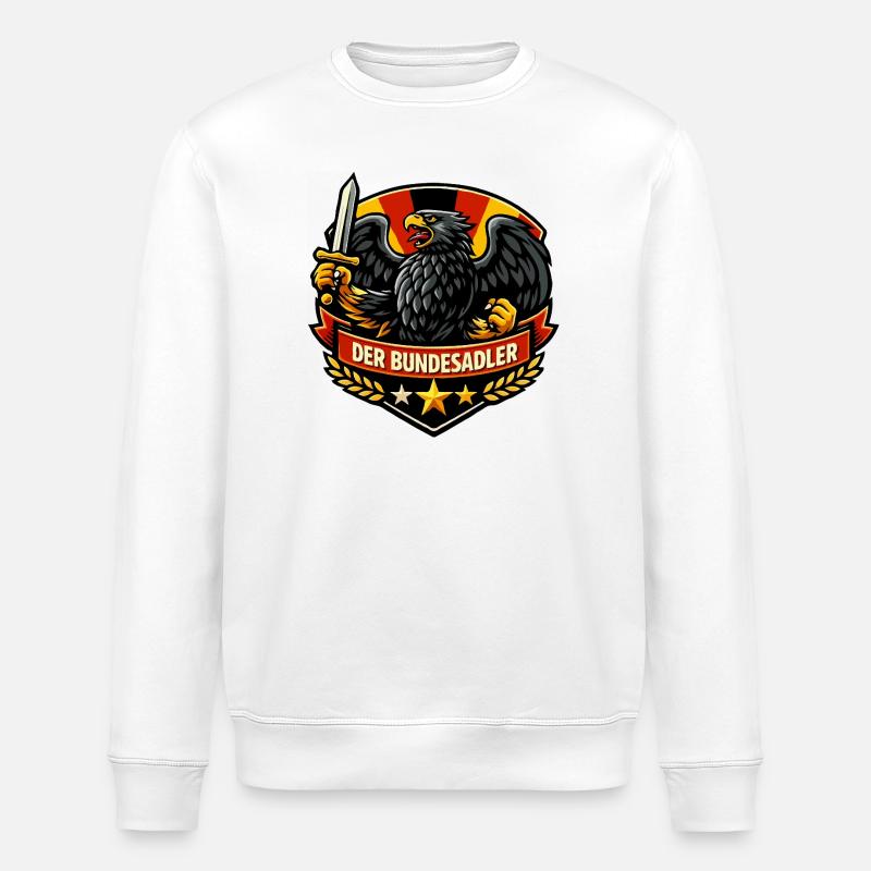 Bundesadler-Wappen - Stanley/Stella Unisex Bio-Sweatshirt ROLLER - Weiß