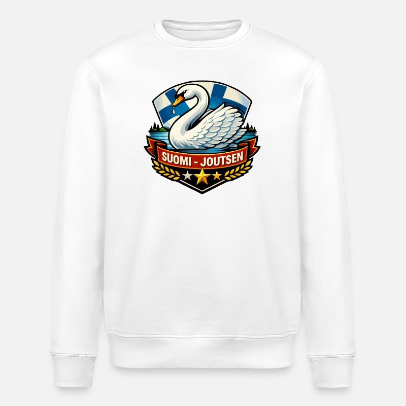 Suomi – Joutsen - Stanley/Stella Unisex Bio-Sweatshirt ROLLER - Weiß