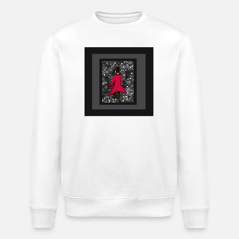 Anime_Roter Mantel  - Stanley/Stella Unisex Bio-Sweatshirt ROLLER - Weiß