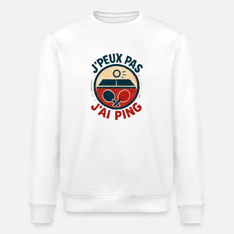 I can't I Ping - Stanley/Stella ROLLER Unisex Organic Sweatshirt - white