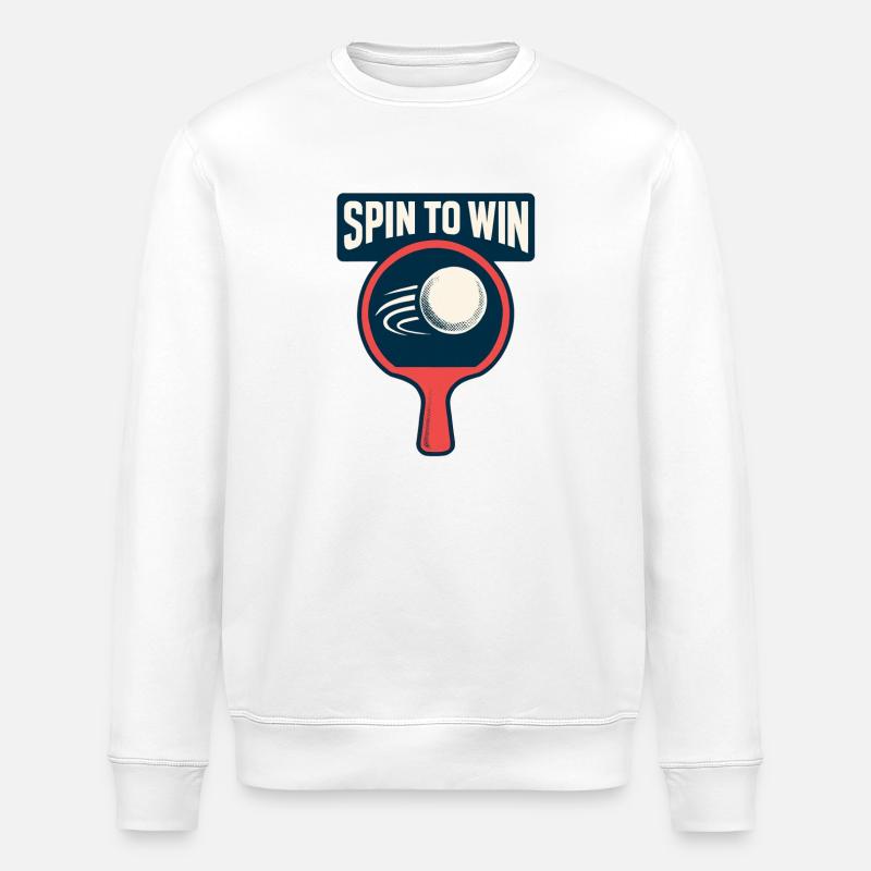 Spin to Win - Ping Pong - Stanley/Stella ROLLER Unisex Organic Sweatshirt - white
