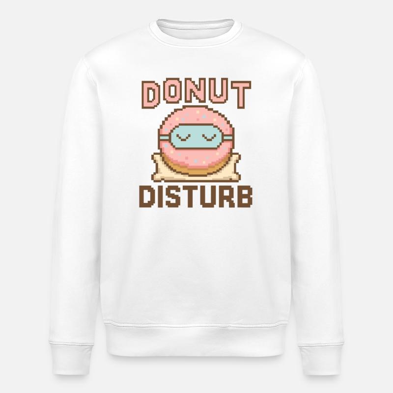 Donut Disturb – Mode Sommeil Doux - Sweat bio ROLLER Stanley/Stella Unisexe - blanc