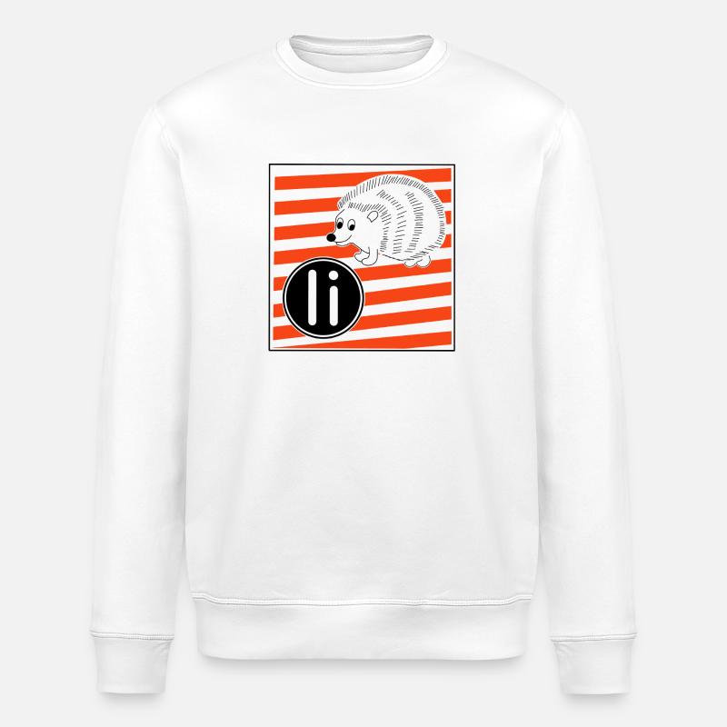 I wie Igel - Stanley/Stella Unisex Bio-Sweatshirt ROLLER - Weiß