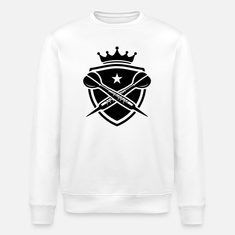 Blason de fléchettes Fléchettes - Sweat bio ROLLER Stanley/Stella Unisexe - blanc