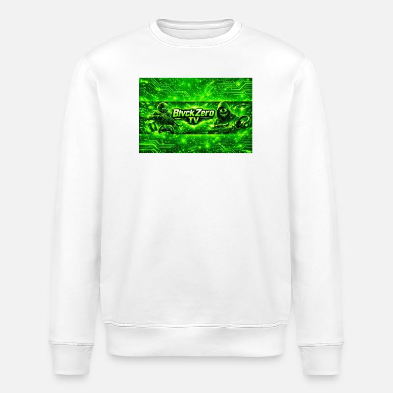Neon Cyber Militär Logo - Stanley/Stella Unisex Bio-Sweatshirt ROLLER - Weiß