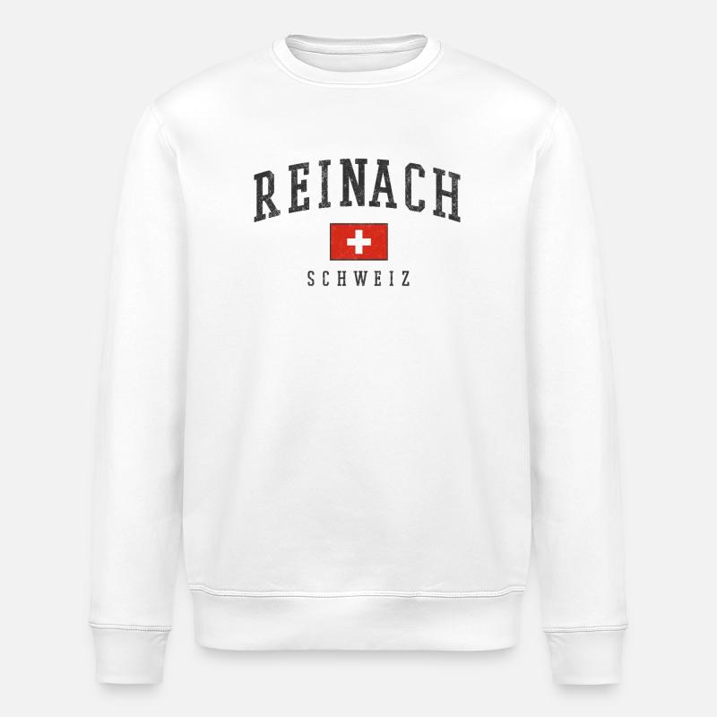 Reinach Schweiz Logo Kreuz - Stanley/Stella Unisex Bio-Sweatshirt ROLLER - Weiß