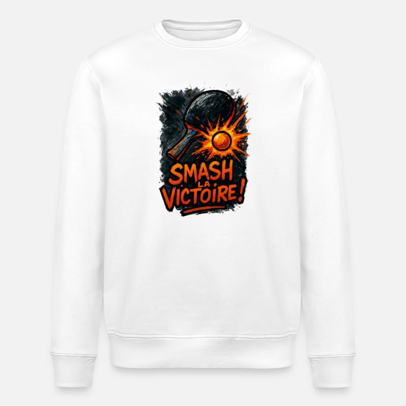 Zerstört den Sieg! Tischtennis - Stanley/Stella Unisex Bio-Sweatshirt ROLLER - Weiß