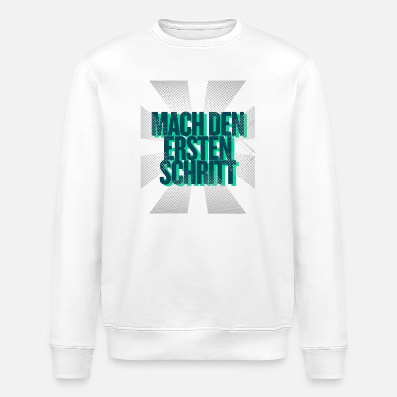 Mach den ersten Schritt – Mut Statement - Stanley/Stella Unisex Bio-Sweatshirt ROLLER - Weiß