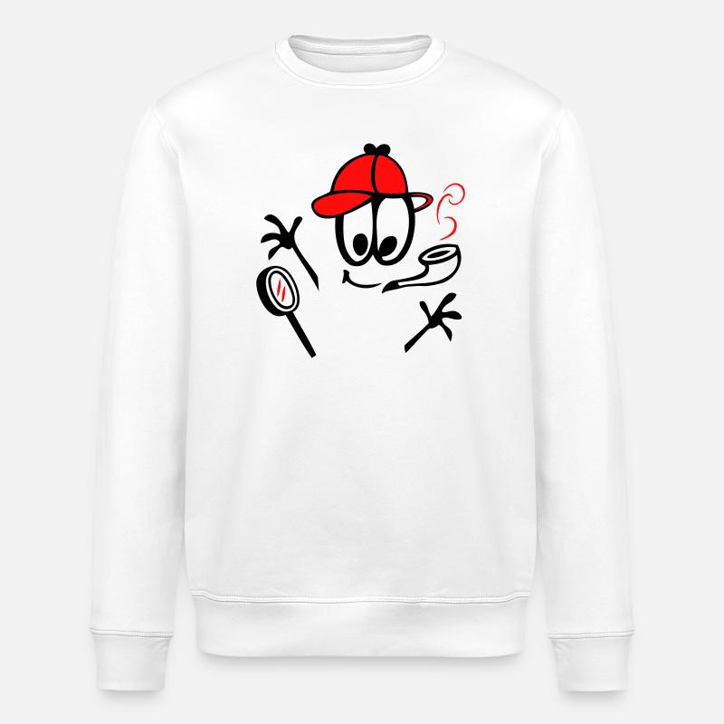 Détective au sifflet - Sweat bio ROLLER Stanley/Stella Unisexe - blanc