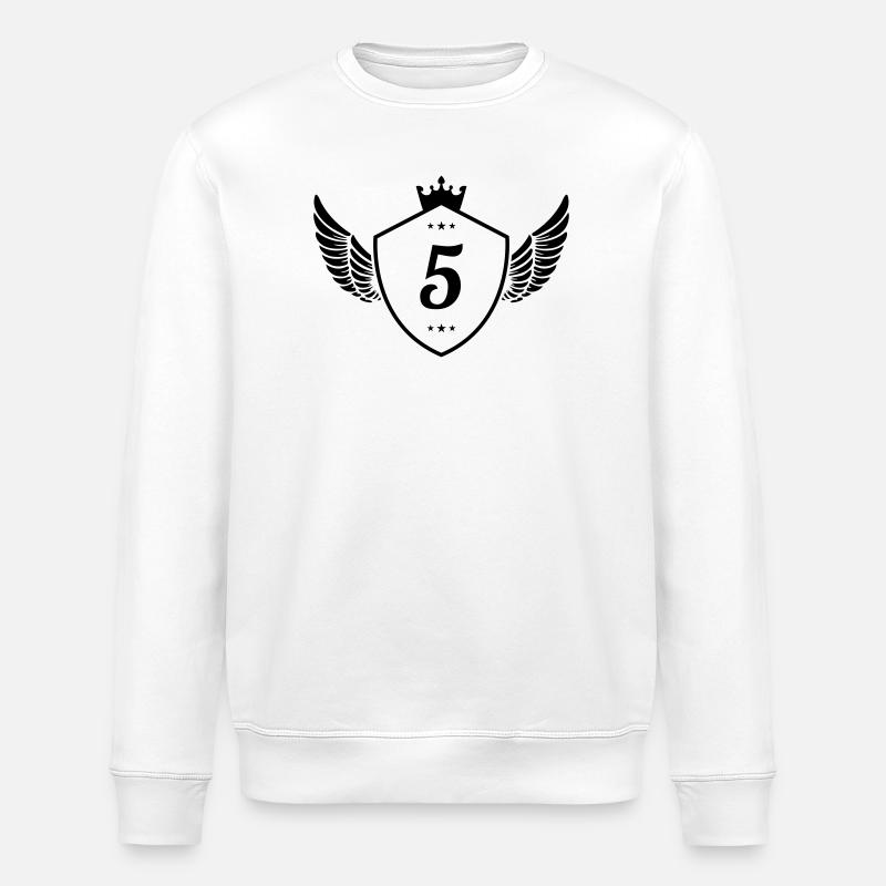 5 Wappen - Stanley/Stella Unisex Bio-Sweatshirt ROLLER - Weiß