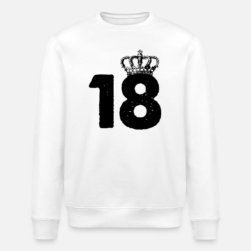 18 Krone - Stanley/Stella Unisex Bio-Sweatshirt ROLLER - Weiß