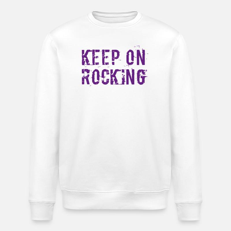 Keep on rocking - Stanley/Stella Unisex Bio-Sweatshirt ROLLER - Weiß