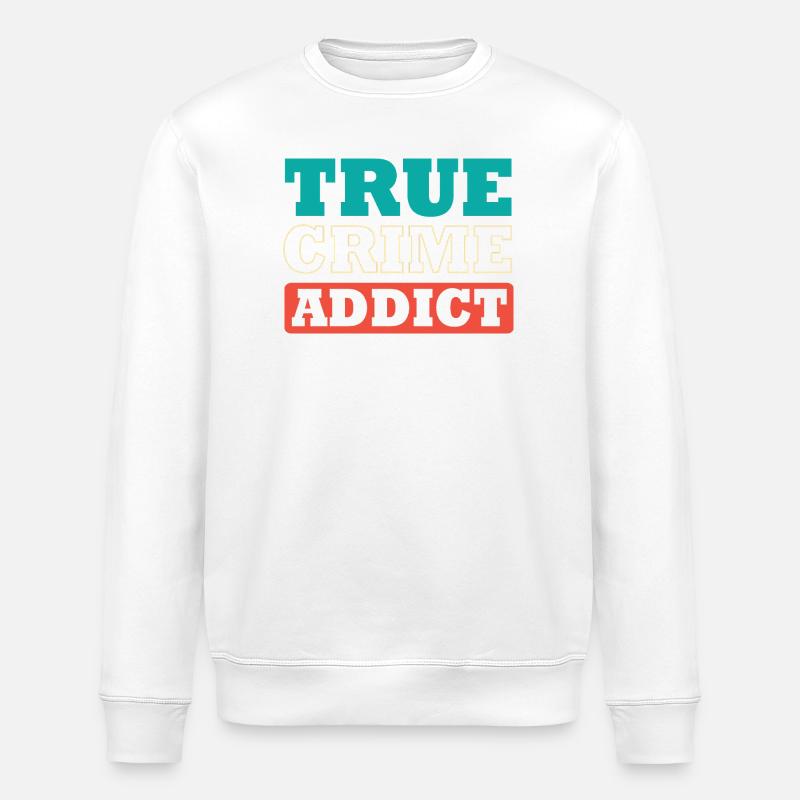 Krimi True Crime - Stanley/Stella Unisex Bio-Sweatshirt ROLLER - Weiß