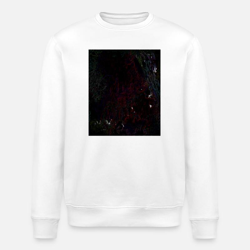 Dark Neon Lines Pattern - Stanley/Stella ROLLER Unisex Organic Sweatshirt - white