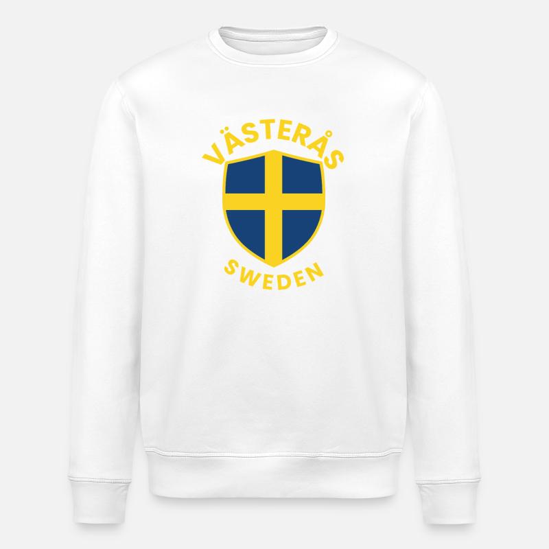 Västerås Shield Sweden Emblem - Stanley/Stella ROLLER Unisex Organic Sweatshirt - white