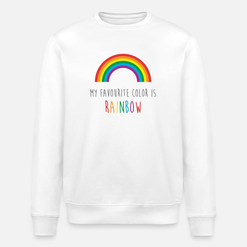 Mein Lieblingsregenbogen - Stanley/Stella Unisex Bio-Sweatshirt ROLLER - Weiß