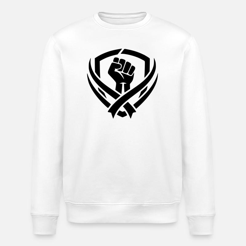 logo combat  - Sweat bio ROLLER Stanley/Stella Unisexe - blanc