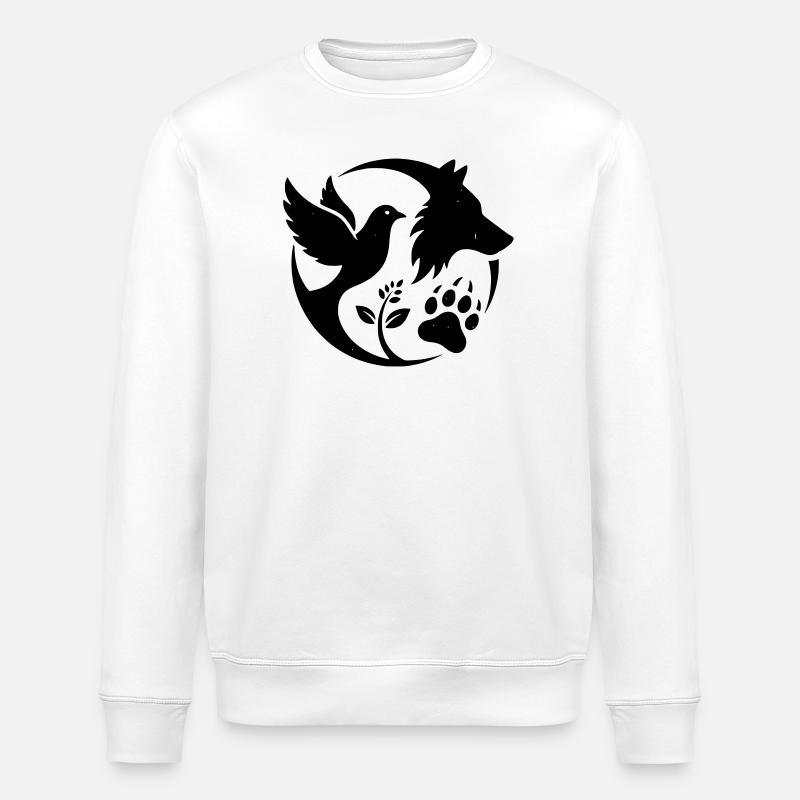 Tierschutzlogo - Stanley/Stella Unisex Bio-Sweatshirt ROLLER - Weiß