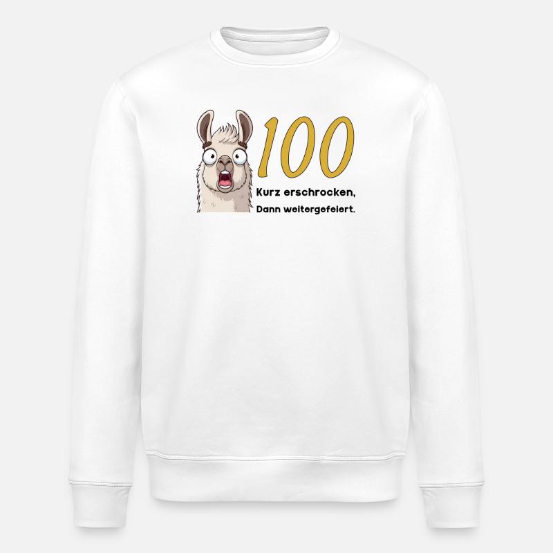 100e anniversaire – brièvement effrayé, puis célébré - Sweat bio ROLLER Stanley/Stella Unisexe - blanc