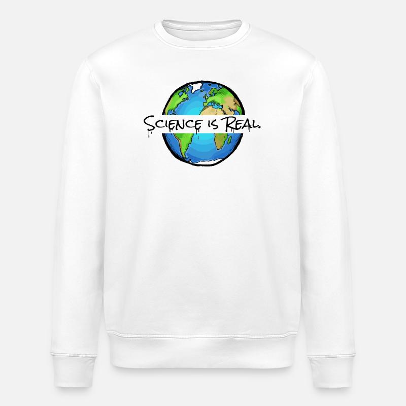 Science Is Real - Statement - Stanley/Stella Unisex Bio-Sweatshirt ROLLER - Weiß