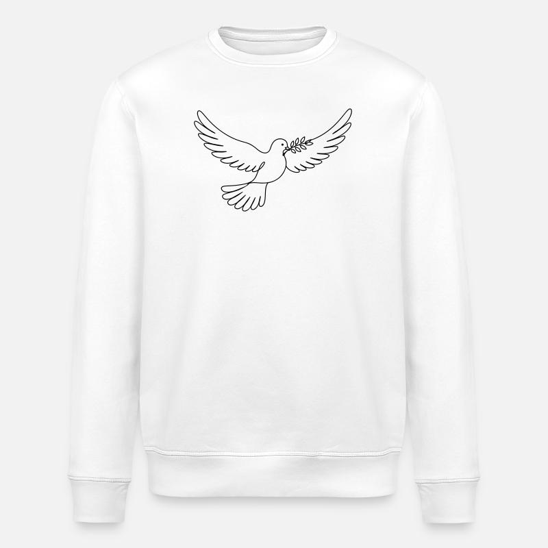 Dove Peace - Stanley/Stella ROLLER Unisex Organic Sweatshirt - white