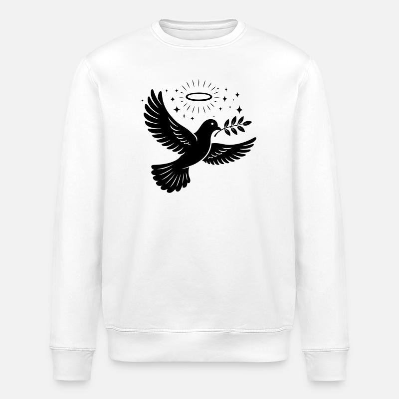 Taube Heilig Christlich - Stanley/Stella Unisex Bio-Sweatshirt ROLLER - Weiß