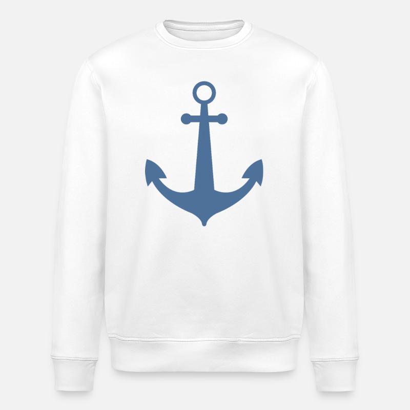 Anchor - Stanley/Stella ROLLER Unisex Organic Sweatshirt - white