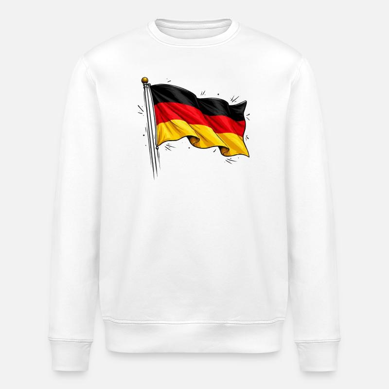 Drapeau allemand - Sweat bio ROLLER Stanley/Stella Unisexe - blanc