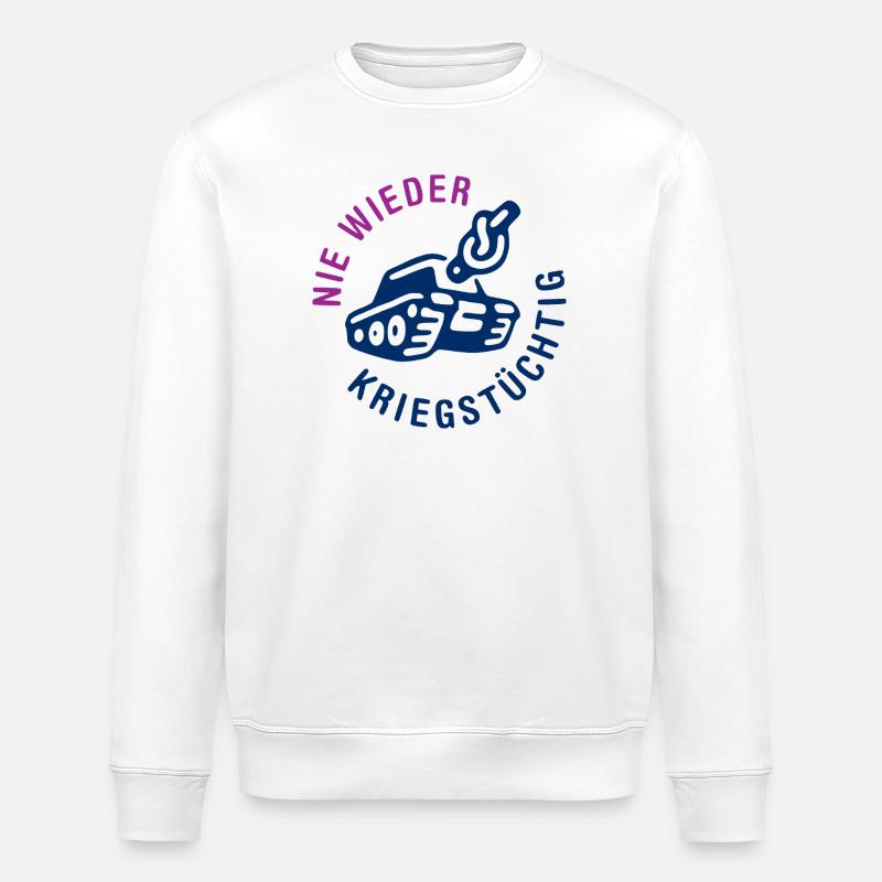 Plus jamais apte à la guerre ! - Sweat bio ROLLER Stanley/Stella Unisexe - blanc