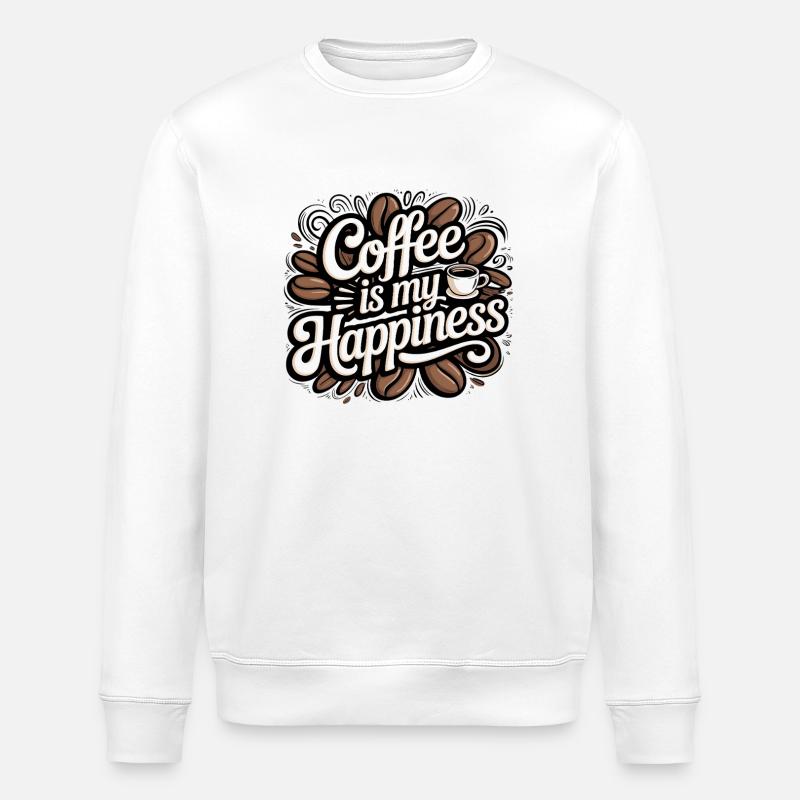 Coffee is my Joy - Stanley/Stella ROLLER Unisex Organic Sweatshirt - white