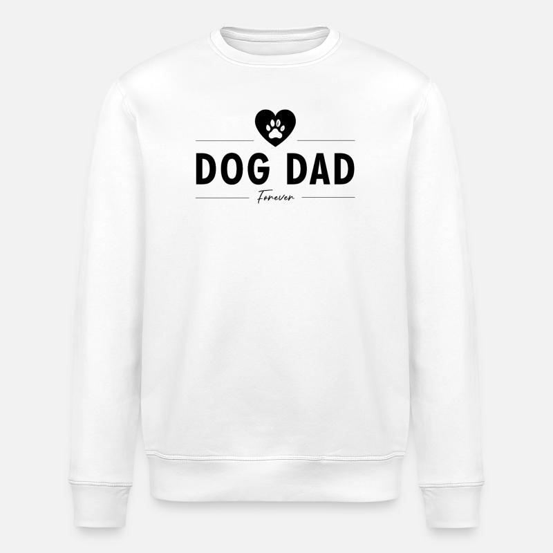 Hundepapa (Schwarz) - Stanley/Stella Unisex Bio-Sweatshirt ROLLER - Weiß