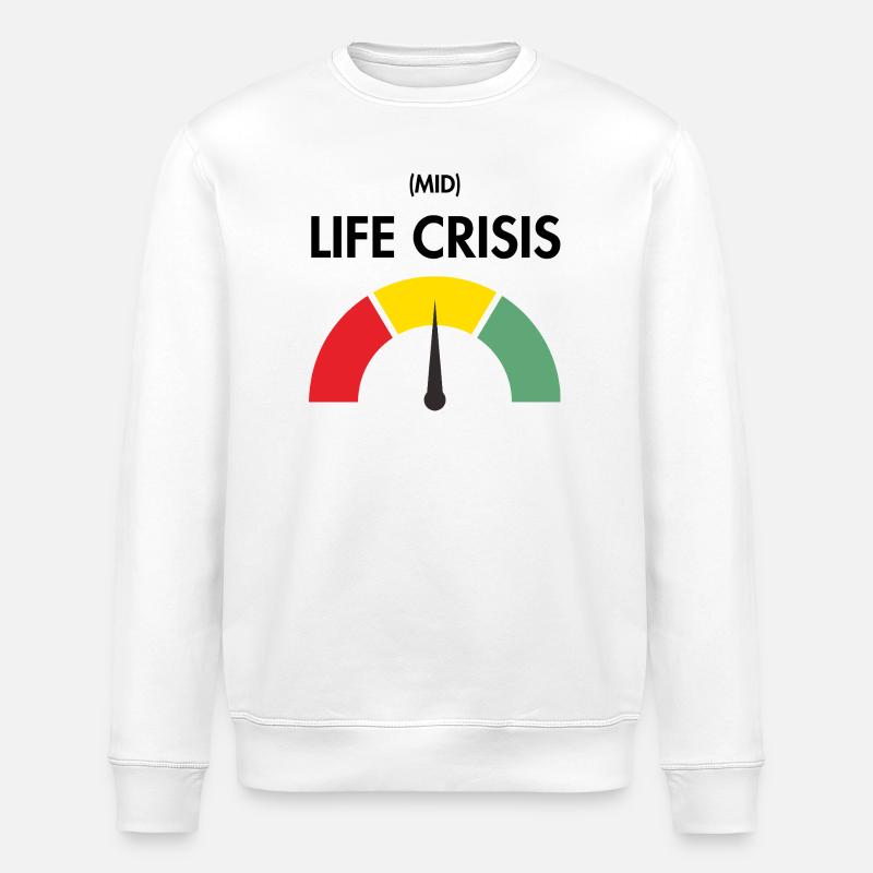 Midlife-Crisis - Stanley/Stella Unisex Bio-Sweatshirt ROLLER - Weiß
