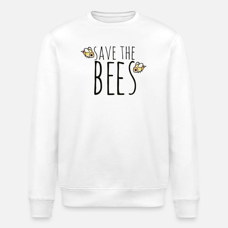 Conservation des abeilles Save the Bees - Sweat bio ROLLER Stanley/Stella Unisexe - blanc