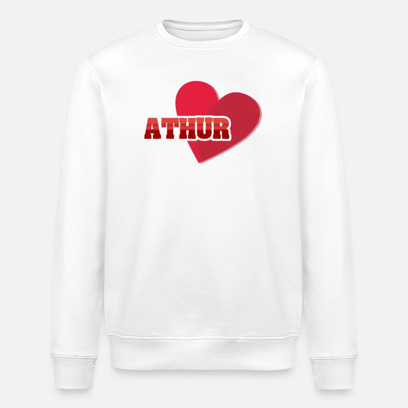 Athur als Vorname - Stanley/Stella Unisex Bio-Sweatshirt ROLLER - Weiß