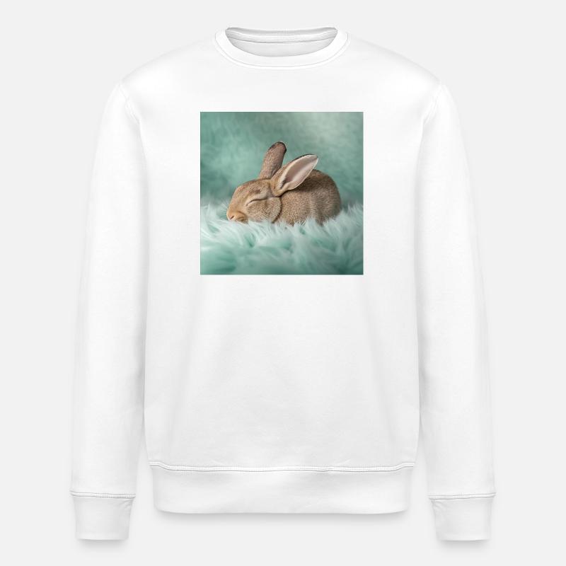 Kaninchen-Neon-Träume - Stanley/Stella Unisex Bio-Sweatshirt ROLLER - Weiß
