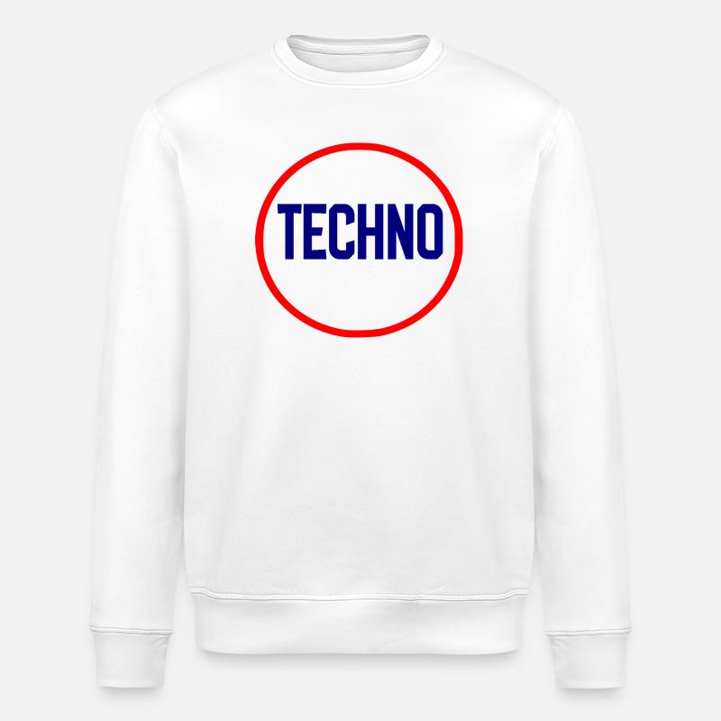 Techno Pulse Circle Logo - Sweat bio ROLLER Stanley/Stella Unisexe - blanc