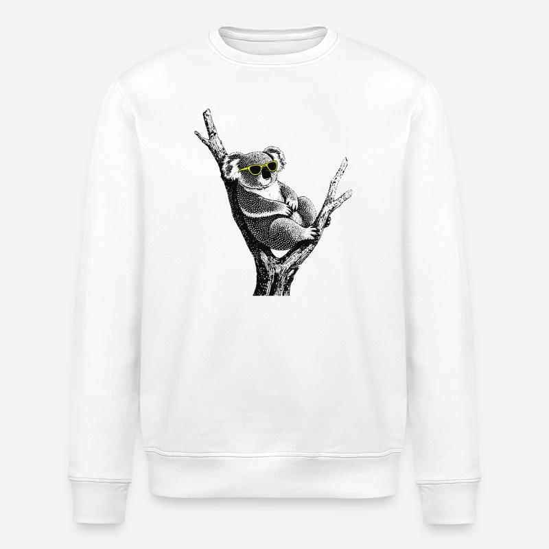 Chill Koala - Sweat bio ROLLER Stanley/Stella Unisexe - blanc