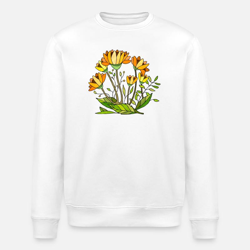 Fleur - Sweat bio ROLLER Stanley/Stella Unisexe - blanc