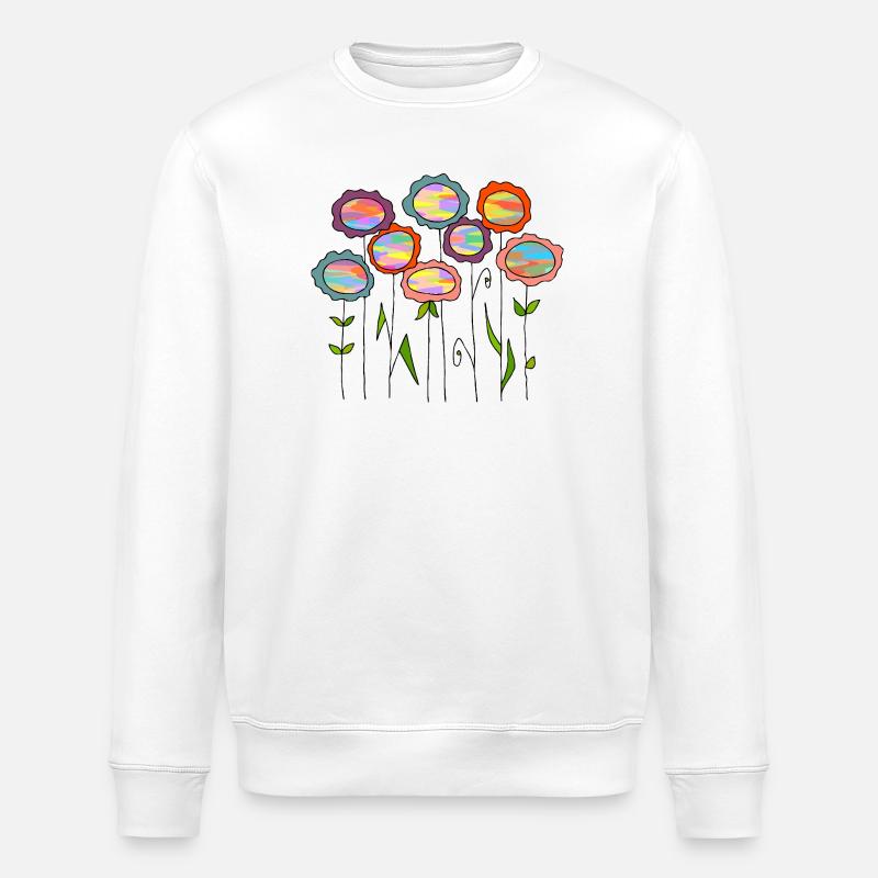Blumen - Stanley/Stella Unisex Bio-Sweatshirt ROLLER - Weiß