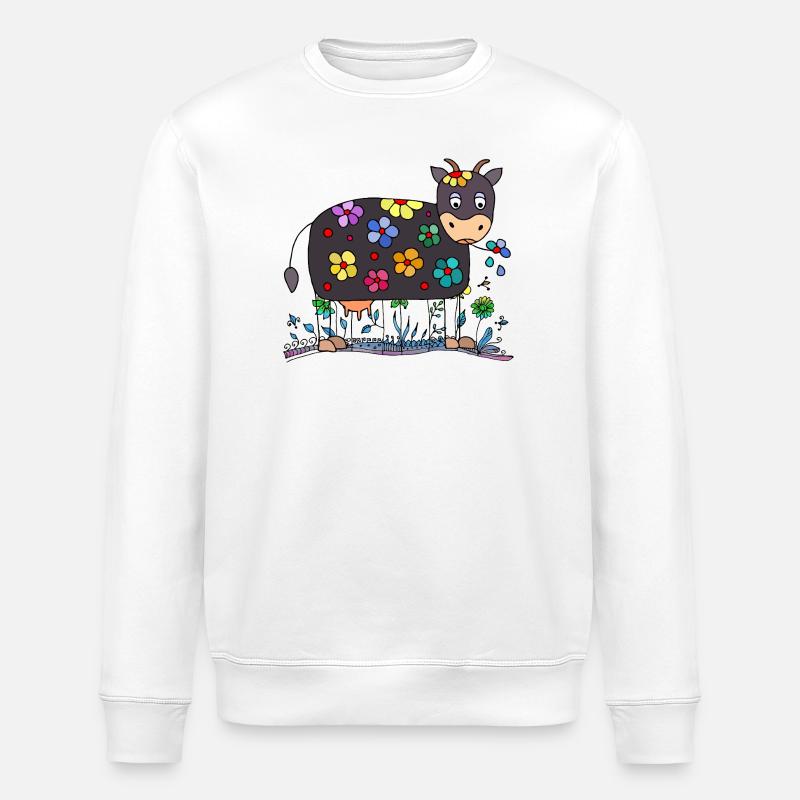 Vache - Sweat bio ROLLER Stanley/Stella Unisexe - blanc