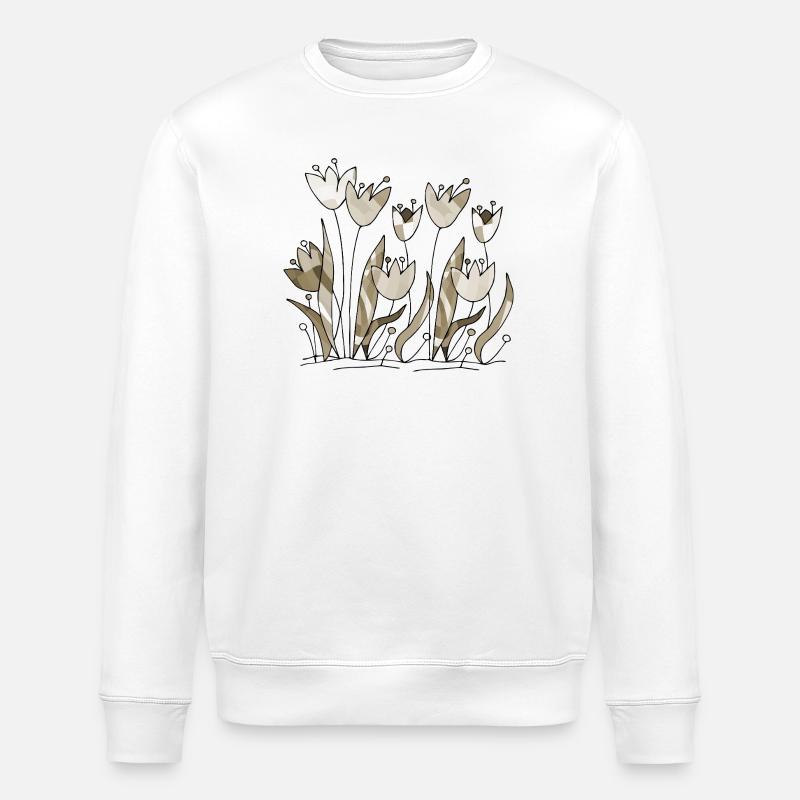 Fleur - Sweat bio ROLLER Stanley/Stella Unisexe - blanc