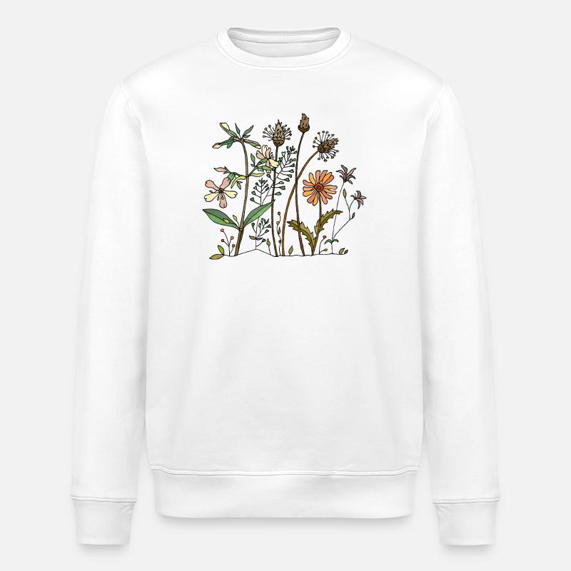 Fleur - Sweat bio ROLLER Stanley/Stella Unisexe - blanc