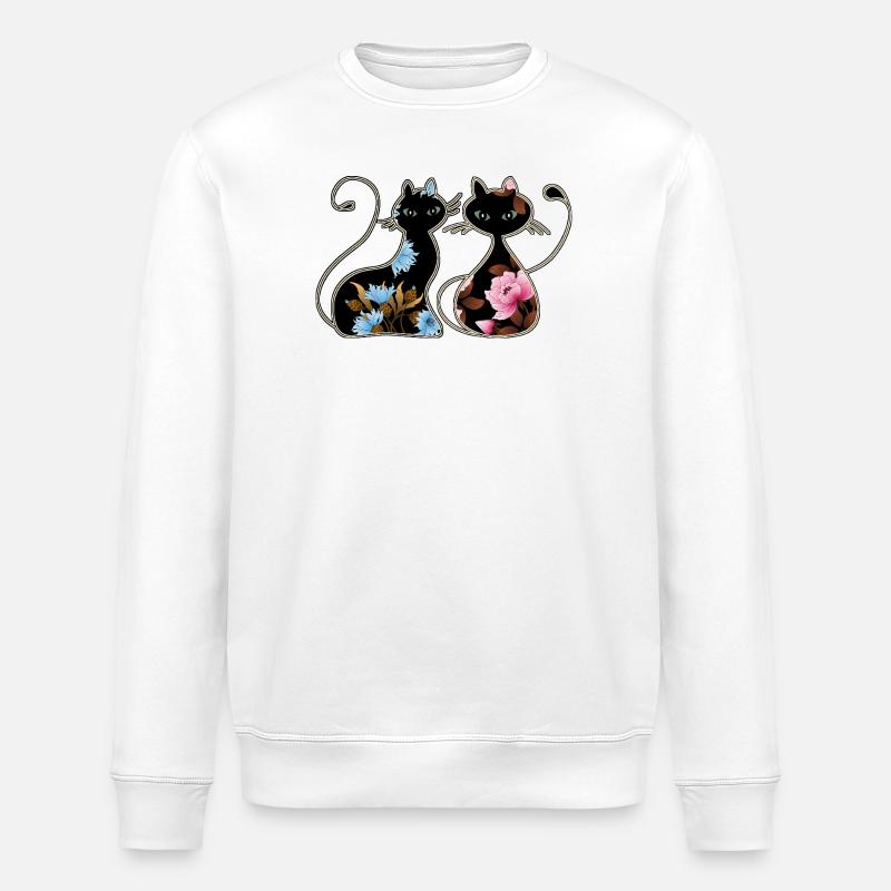 Cats - Stanley/Stella ROLLER Unisex Organic Sweatshirt - white