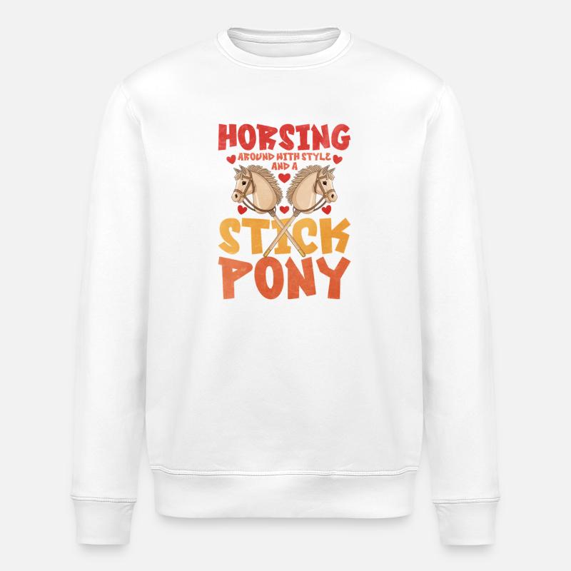 S’amuser Stick Pony Hobby Cavalier - Sweat bio ROLLER Stanley/Stella Unisexe - blanc