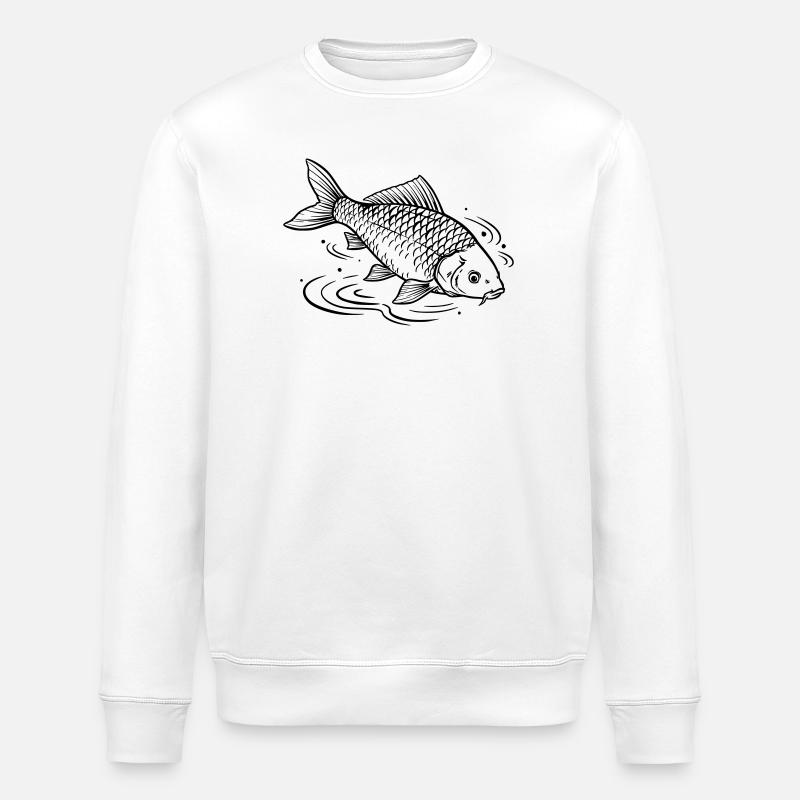 Karpfen - Stanley/Stella Unisex Bio-Sweatshirt ROLLER - Weiß