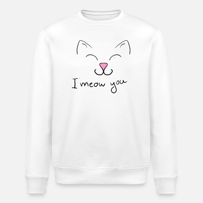 Ich miaue dich - Stanley/Stella Unisex Bio-Sweatshirt ROLLER - Weiß