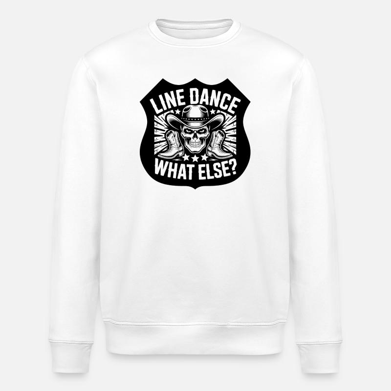 Line Dance Skull Western Shirt - Stanley/Stella Unisex Bio-Sweatshirt ROLLER - Weiß